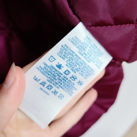 Lands' End Squall Plum Purple Full Zip Hooded Outerwear Rain Jacket Womens Small - Picture 15 of 16